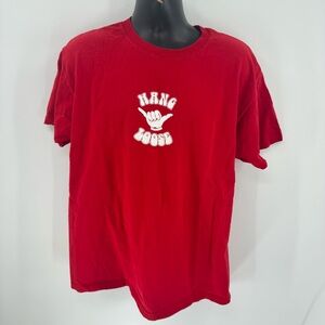 Steve & Barry’s Hang Loose T-Shirt Red Graphic Tee Size large (H1)